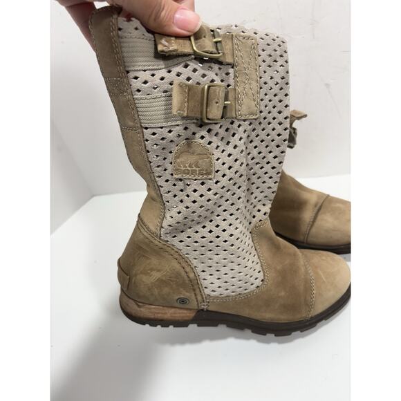 Sorel Sage Womens Size 6 37 Perf Leather Mid Calf Pull On Boots NL2167-977 - Picture 4 of 11